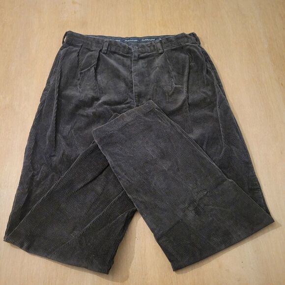 Polo Ralph Lauren Men's Brown Corduroy Pleated Pants Size 35x32 - Picture 2 of 13